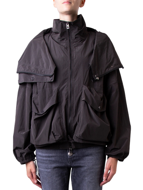 Ahirain 立體口袋風衣外套(鐵灰)