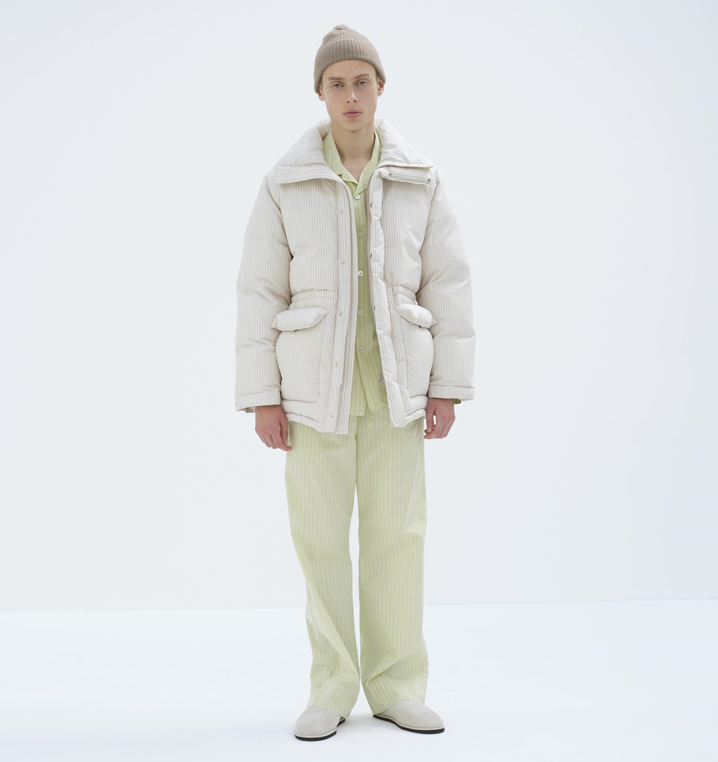 AURALEE 2024 A/W STRIPE DOWN JACKET - SNOW PRE ORDER ITEM (預訂中)