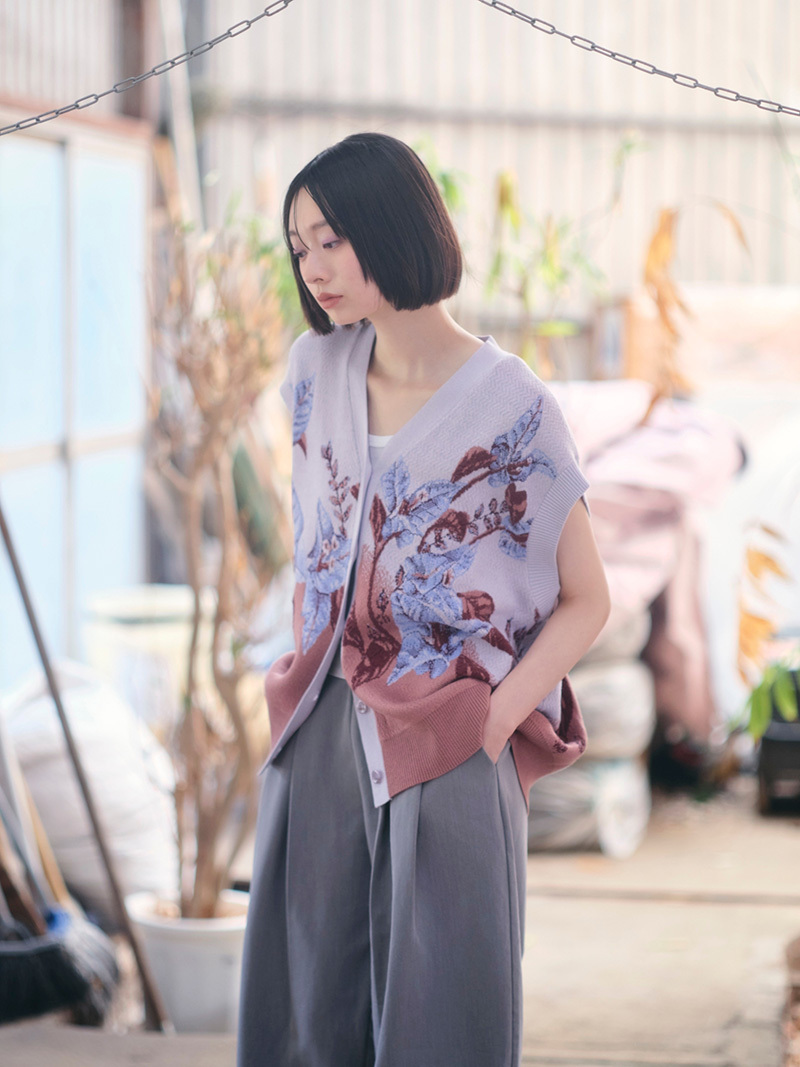 Bougainvillea Long Sleeve Sleeveless Cardigan
