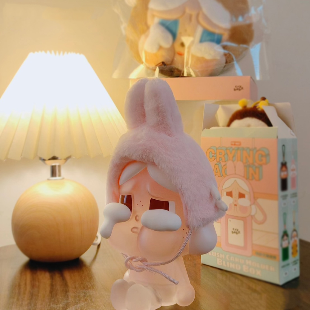 POP MART 泡泡瑪特 CRYBABY 哭娃 眼淚工廠系列 哭哭兔 毛絨吸管杯 冷水杯