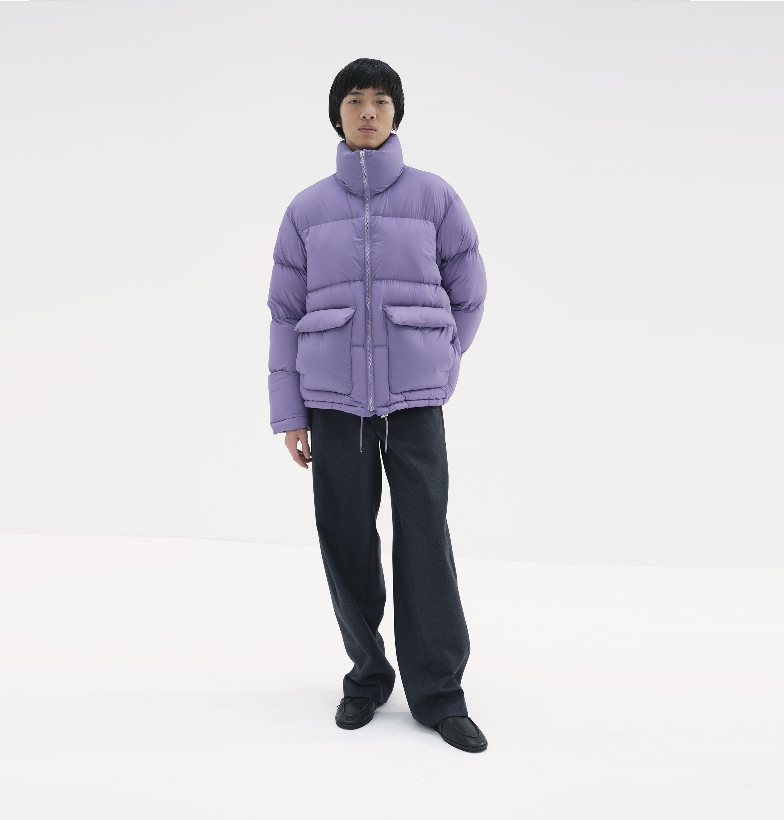 AURALEE SUPER LIGHT NYLON RIPSTOP DOWN BLOUSON - PURPLE PRE ORDER ITEM (預訂中)