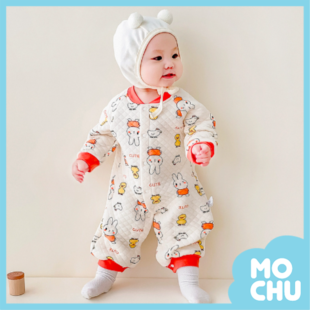 兔管家夾棉長袖連身衣