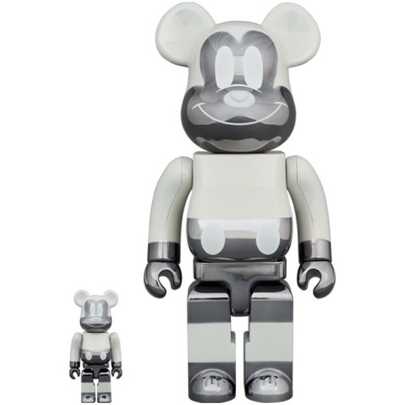 BE@RBRICK x fragmentdesign MICKEY MOUSE REVERSE 400% & 100%