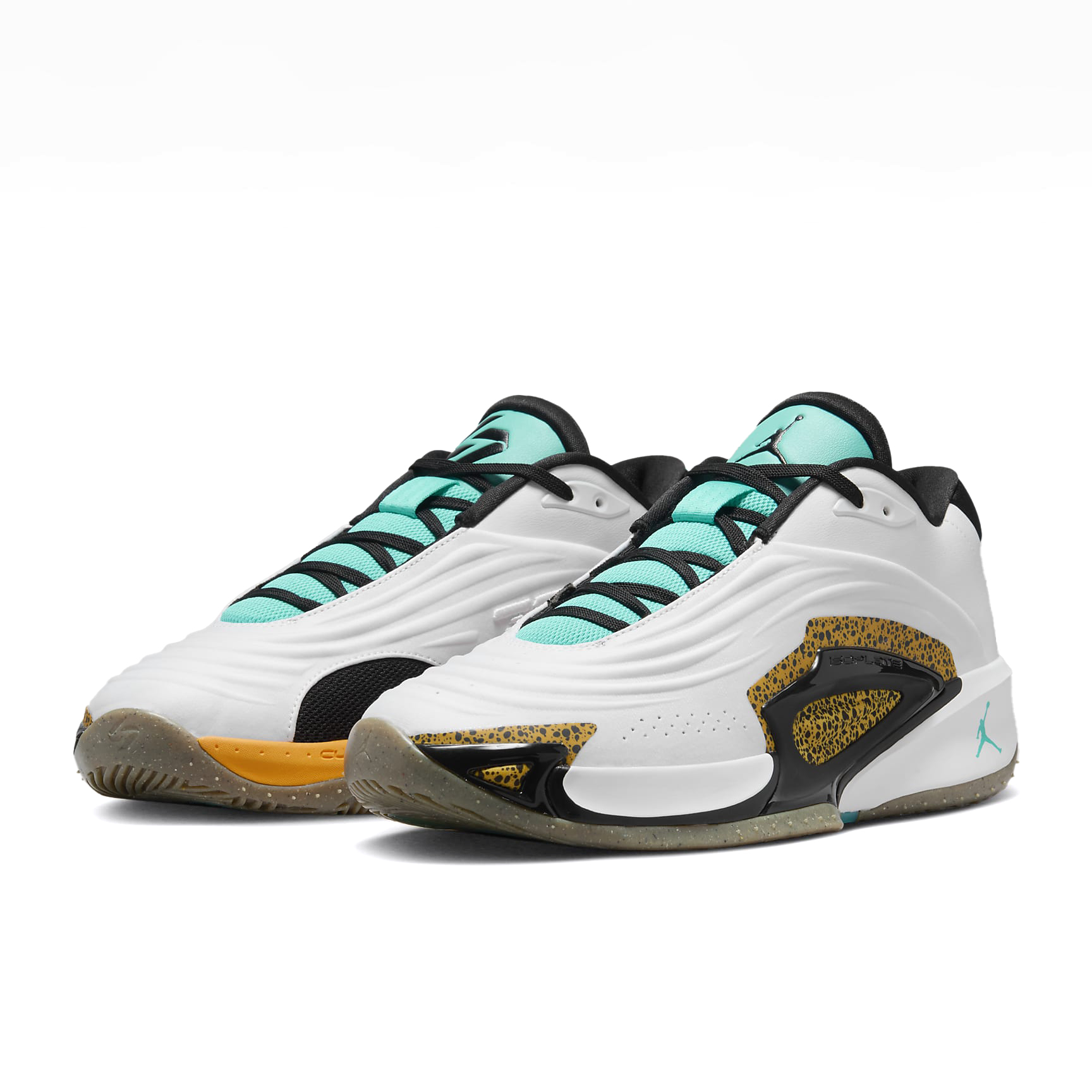 男鞋 NIKE JORDAN LUKA 3 PF 白橘湖水綠 潑墨 緩震 支撐 透氣 籃球鞋【FQ1285-100】LUKA3