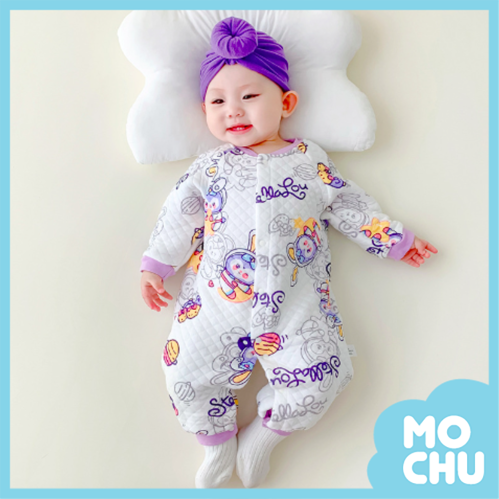 星球兔夾棉長袖連身衣