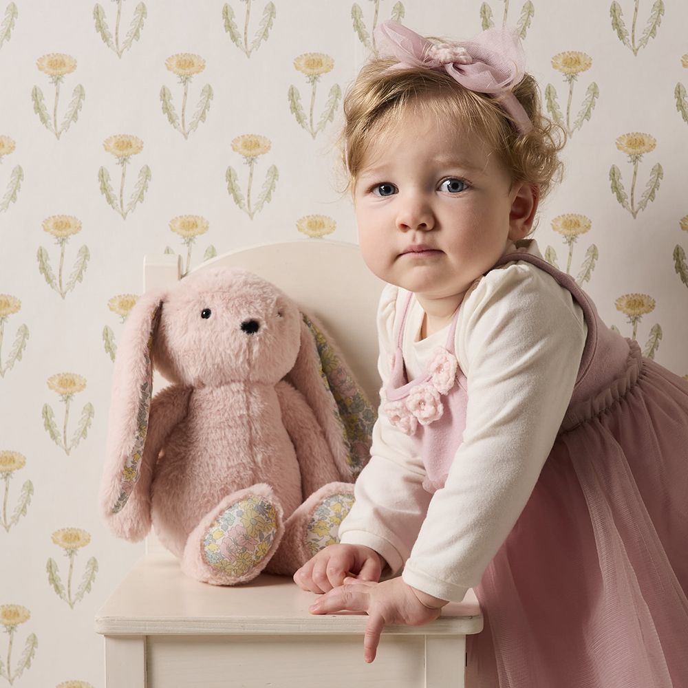 PIPPY 可愛長耳兔毛茸茸玩偶  粉