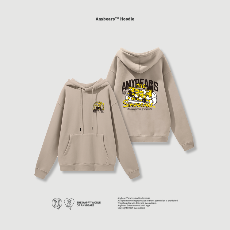 ANYBEARS® Hoodie Simp family BEAR 辛普家庭熊帽T