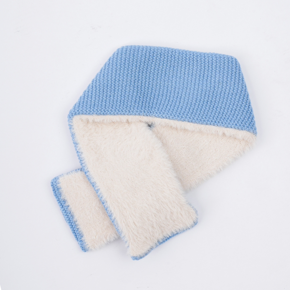 PIPPY 可愛立體小熊圍巾  藍