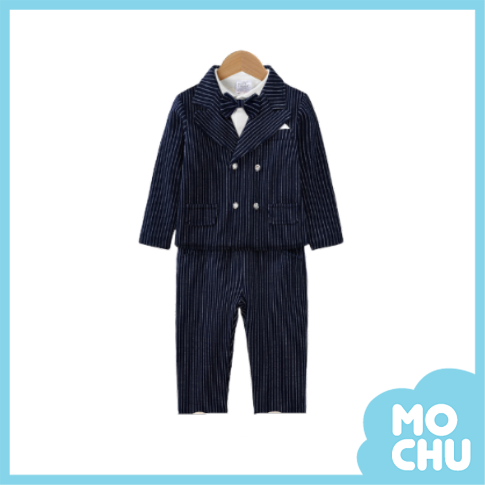 燕尾西裝加絨三件組套裝(二色)