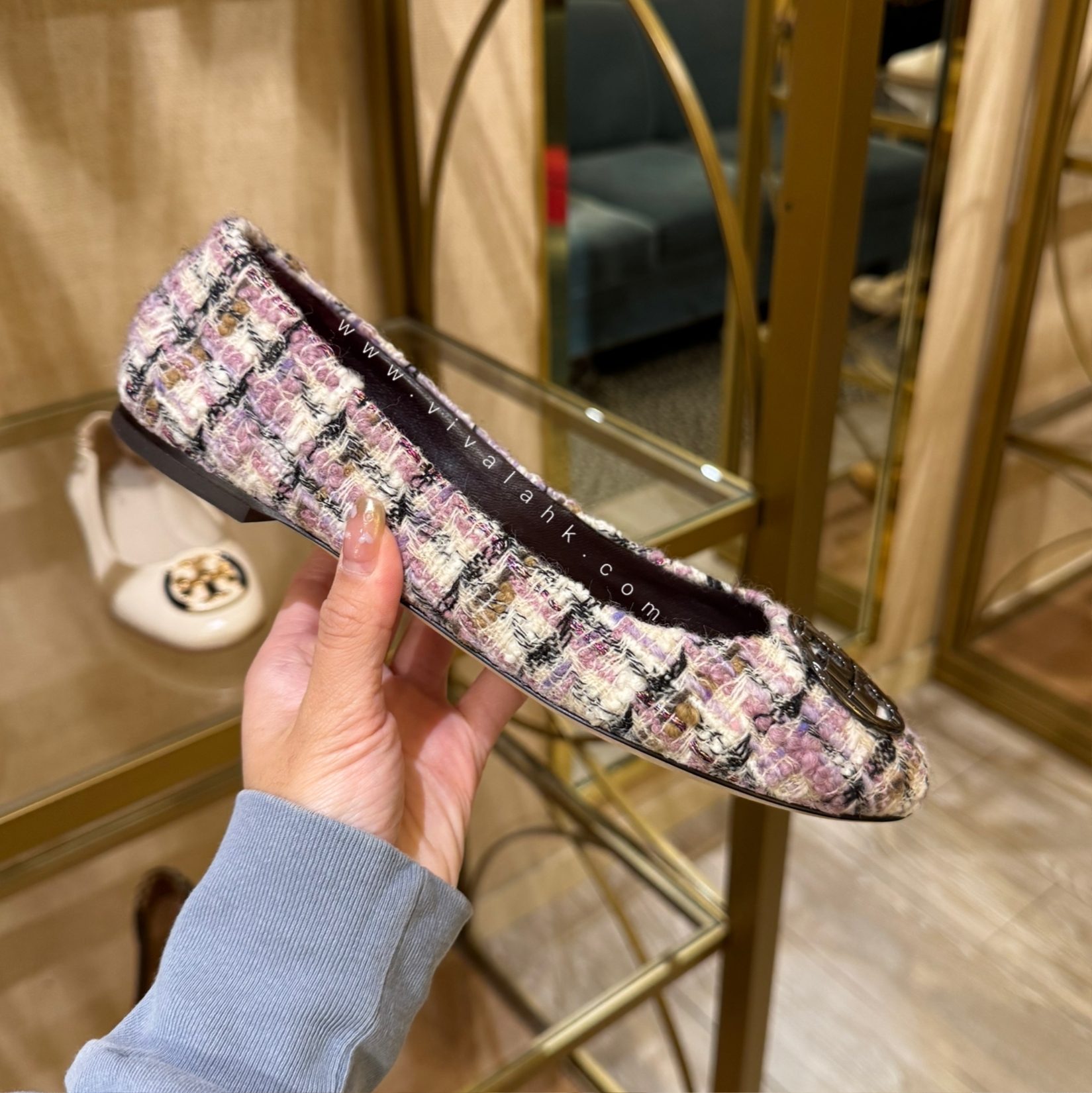 Tory Burch - Chelsea 平底鞋 (Tweed)