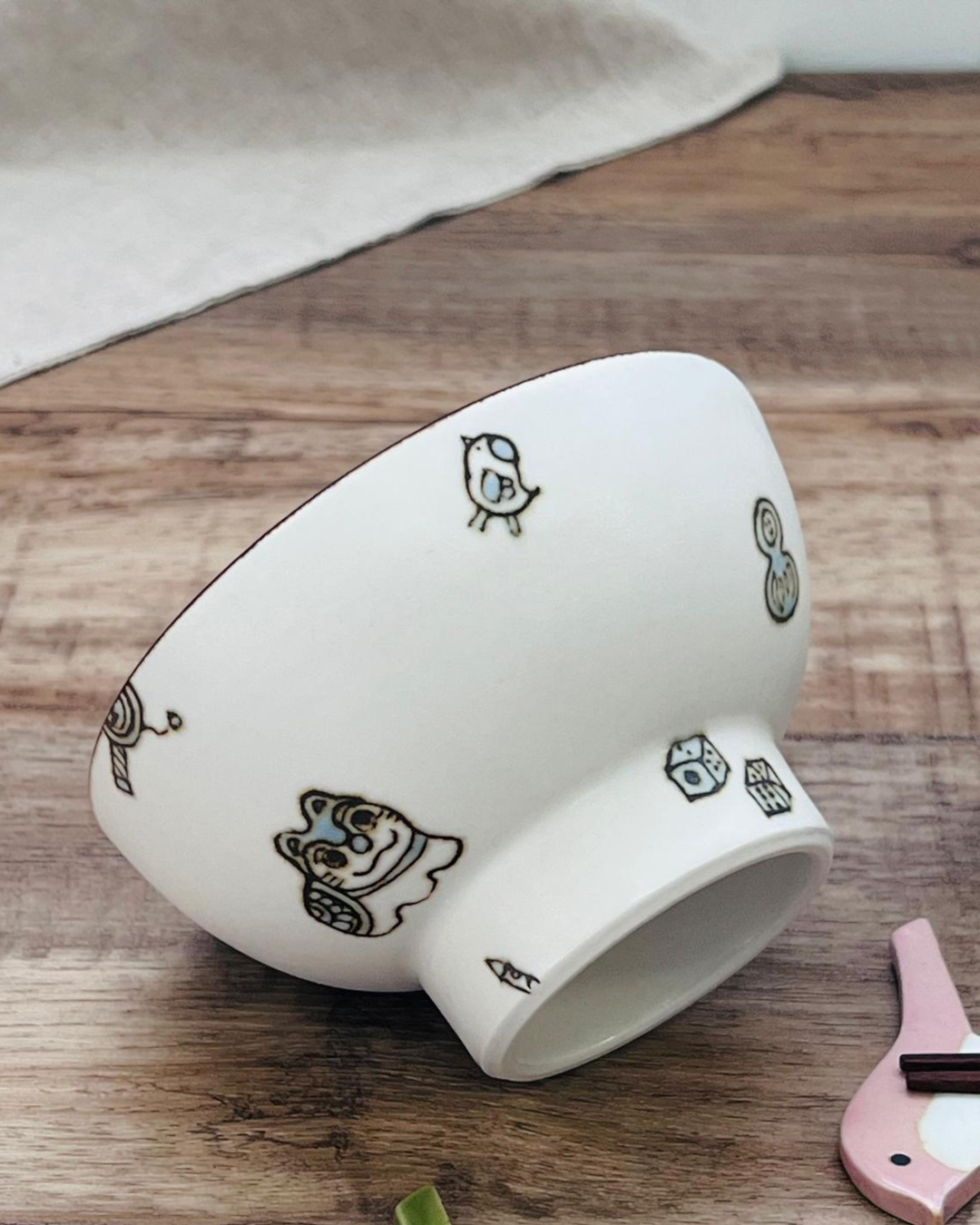 砥部燒 彩繪飯碗 玩具｜sukoshiya