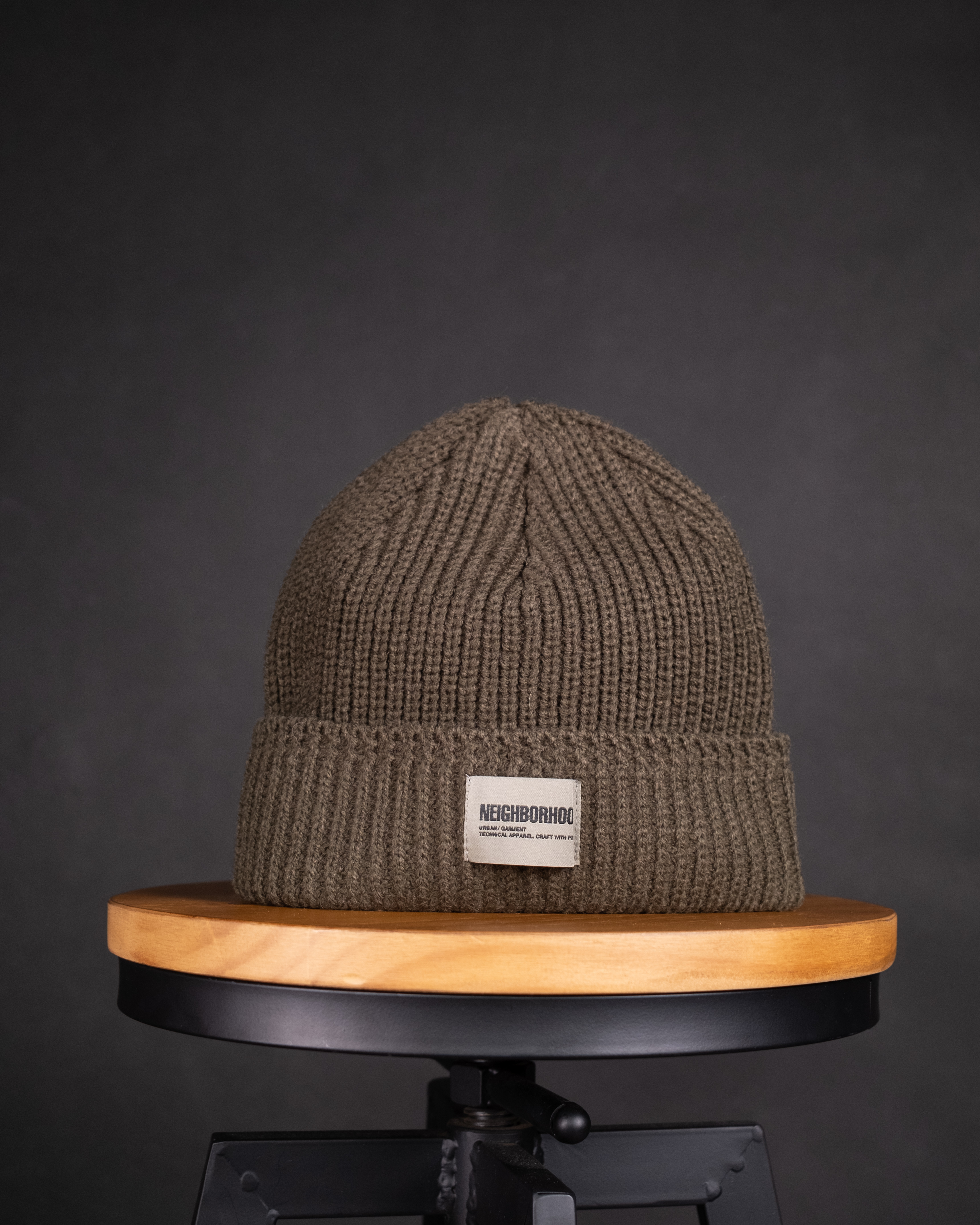 -(B3c04)-NEIGHBORHOOD JP BEANIE 針織 小標 咬標 毛帽 黑/灰/橄欖綠-242FUNH-HT01