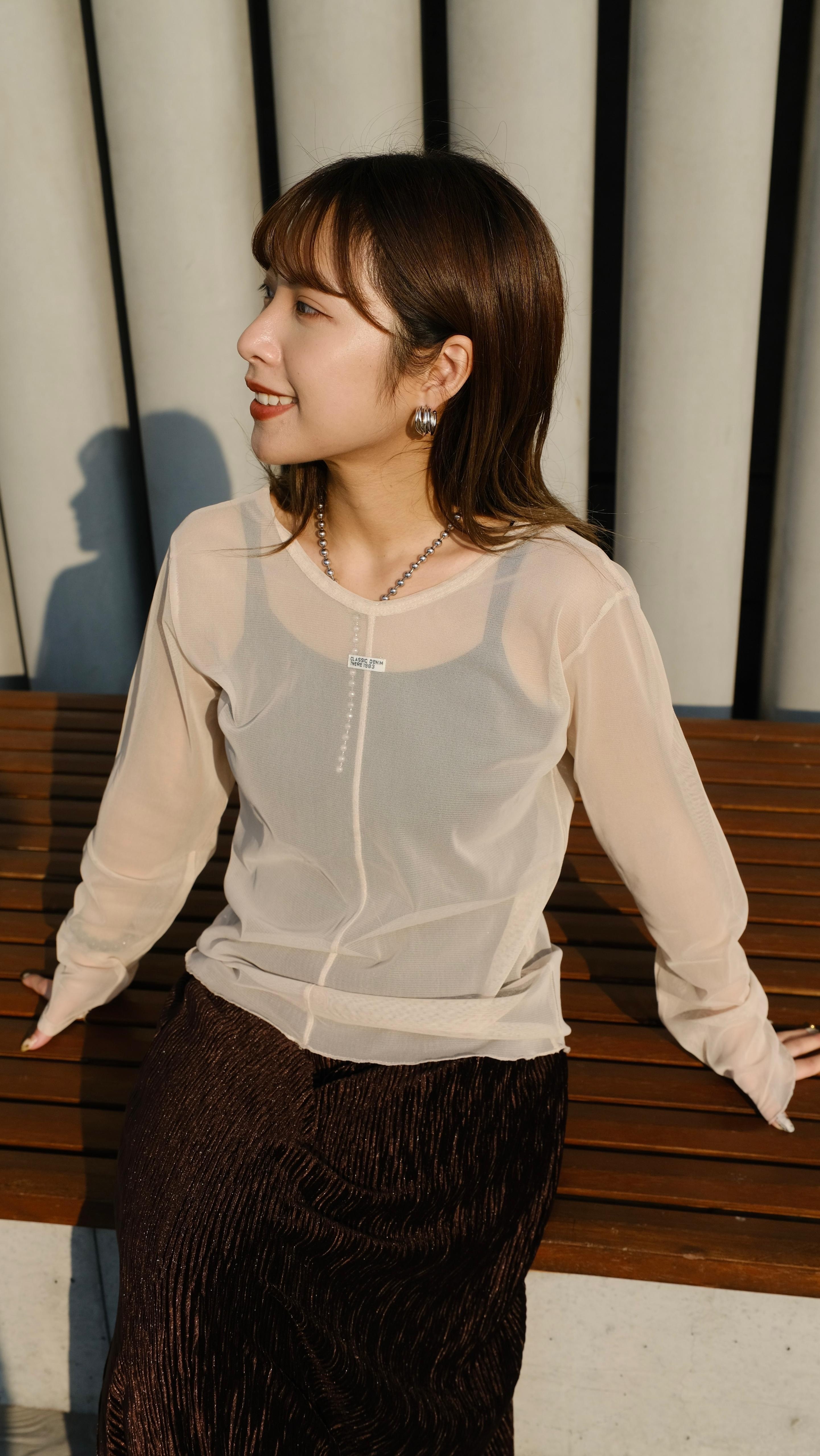 正色！圓領紗紗T