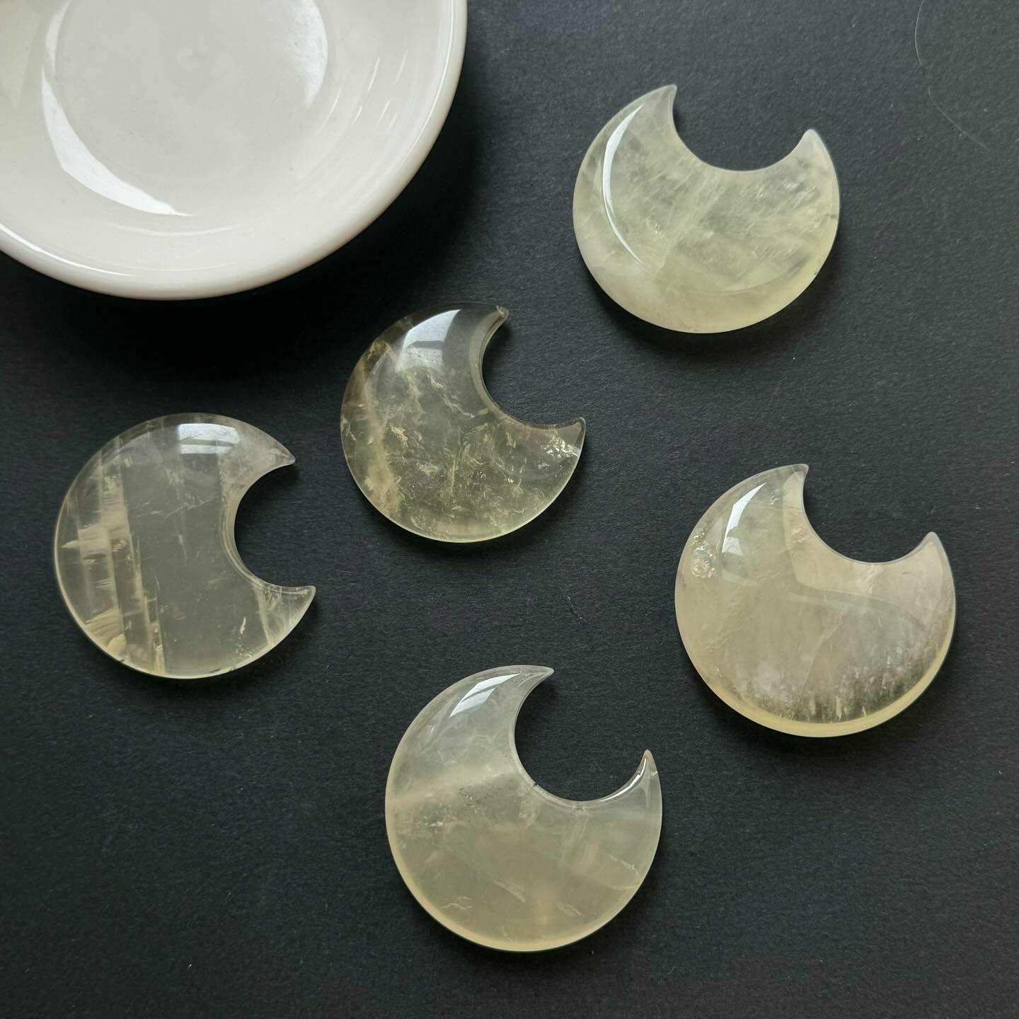 [原石] 檸檬黃水晶 月亮