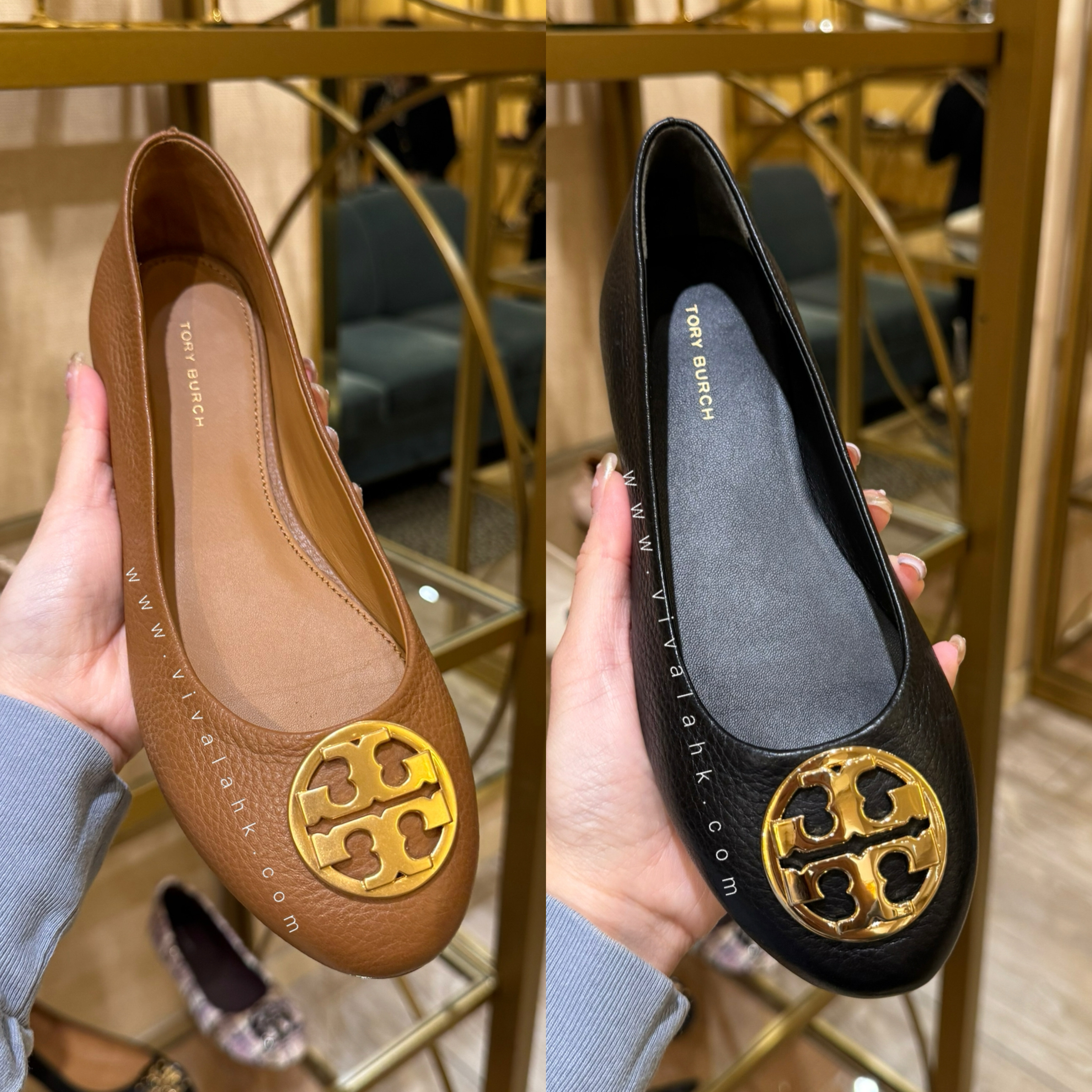 Tory Burch - Chelsea 平底鞋 (荔枝皮）