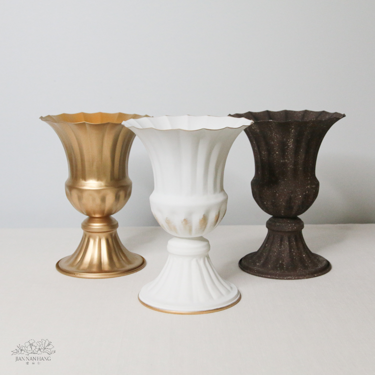 金屬花器 復古仿舊 3色