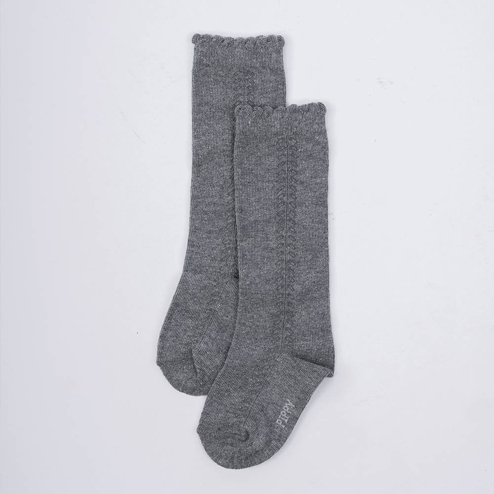 PIPPY 優雅編織長襪 灰