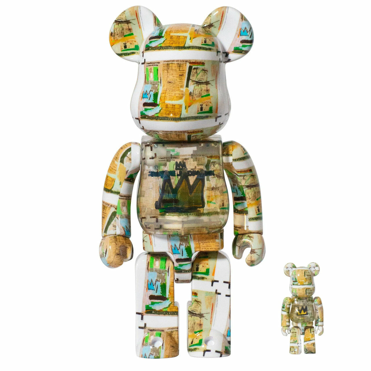 BE@RBRICK Jean-Michel Basquiat "King Pleasure" 發光  400% & 100%