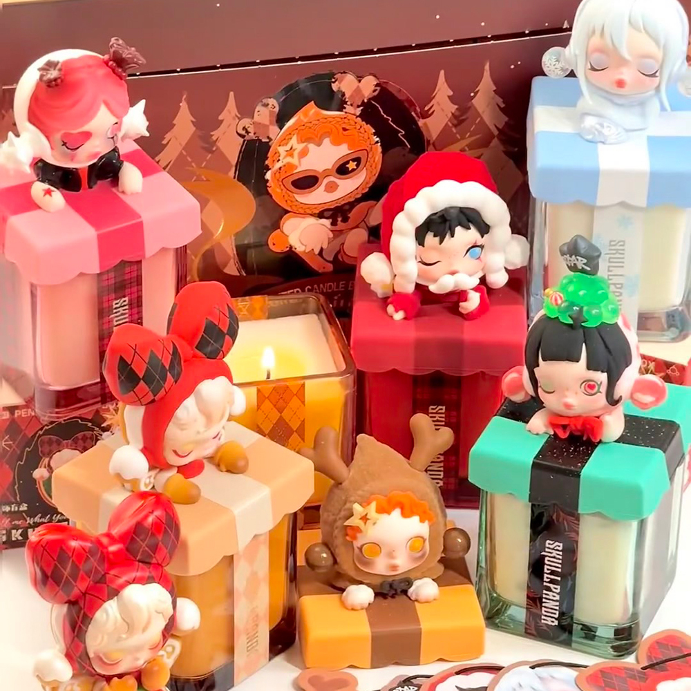 POP MART 泡泡瑪特 SKULLPANDA 許願時間到系列 香薰 香氛蠟燭 盲盒 手辦 整盒6個