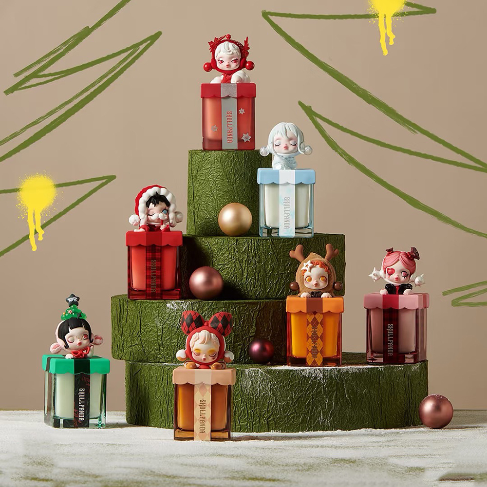 POP MART 泡泡瑪特 SKULLPANDA 許願時間到系列 香薰 香氛蠟燭 盲盒 手辦 整盒6個