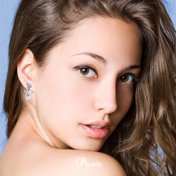 天然珍珠「時尚C」925純銀針式耳環-SPE0025