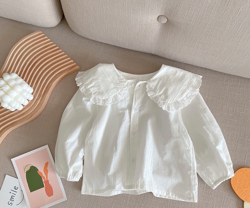 緹花娃娃領襯衫