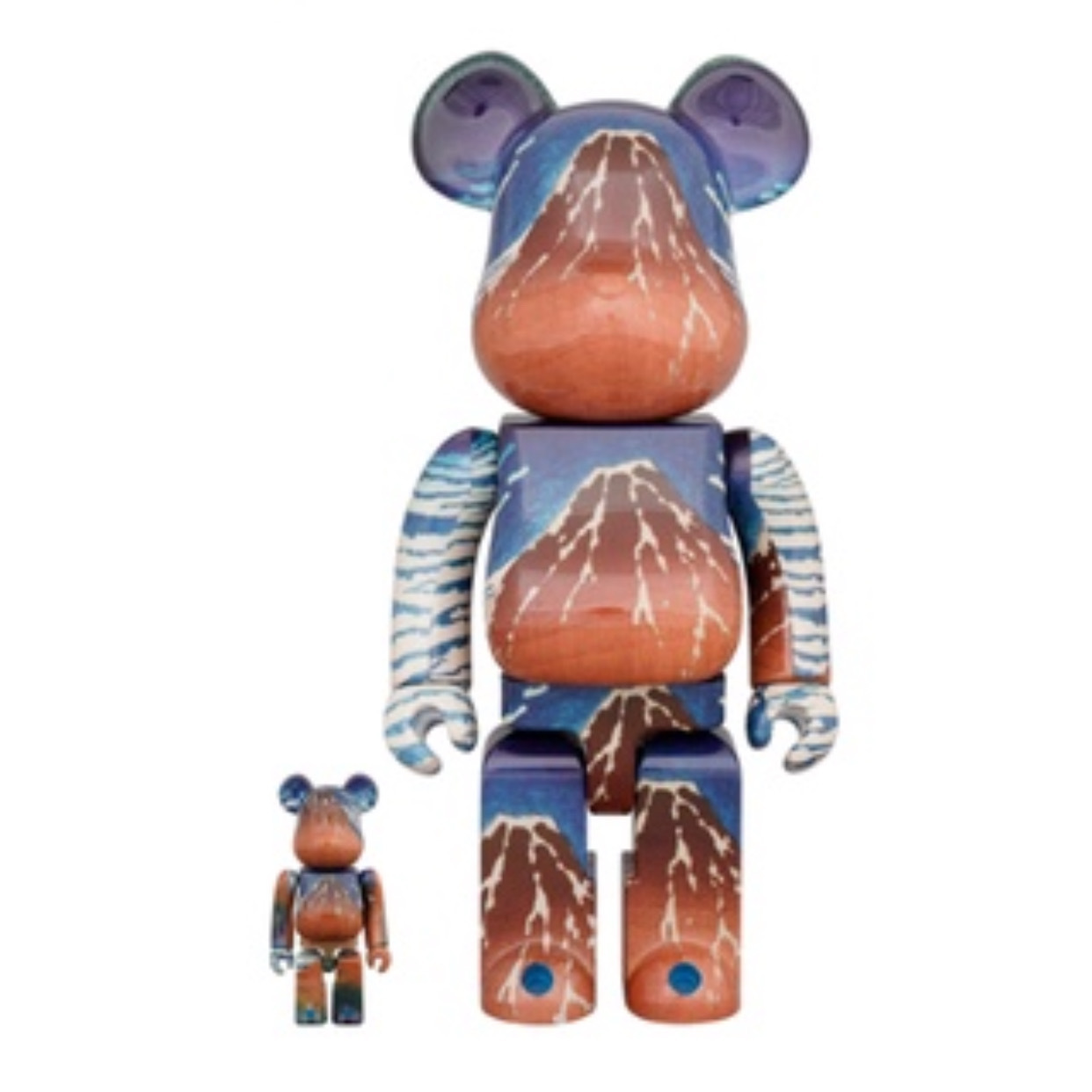 BE@RBRICK 葛飾北斎 冨嶽三十六景 凱風快晴 400% & 100%