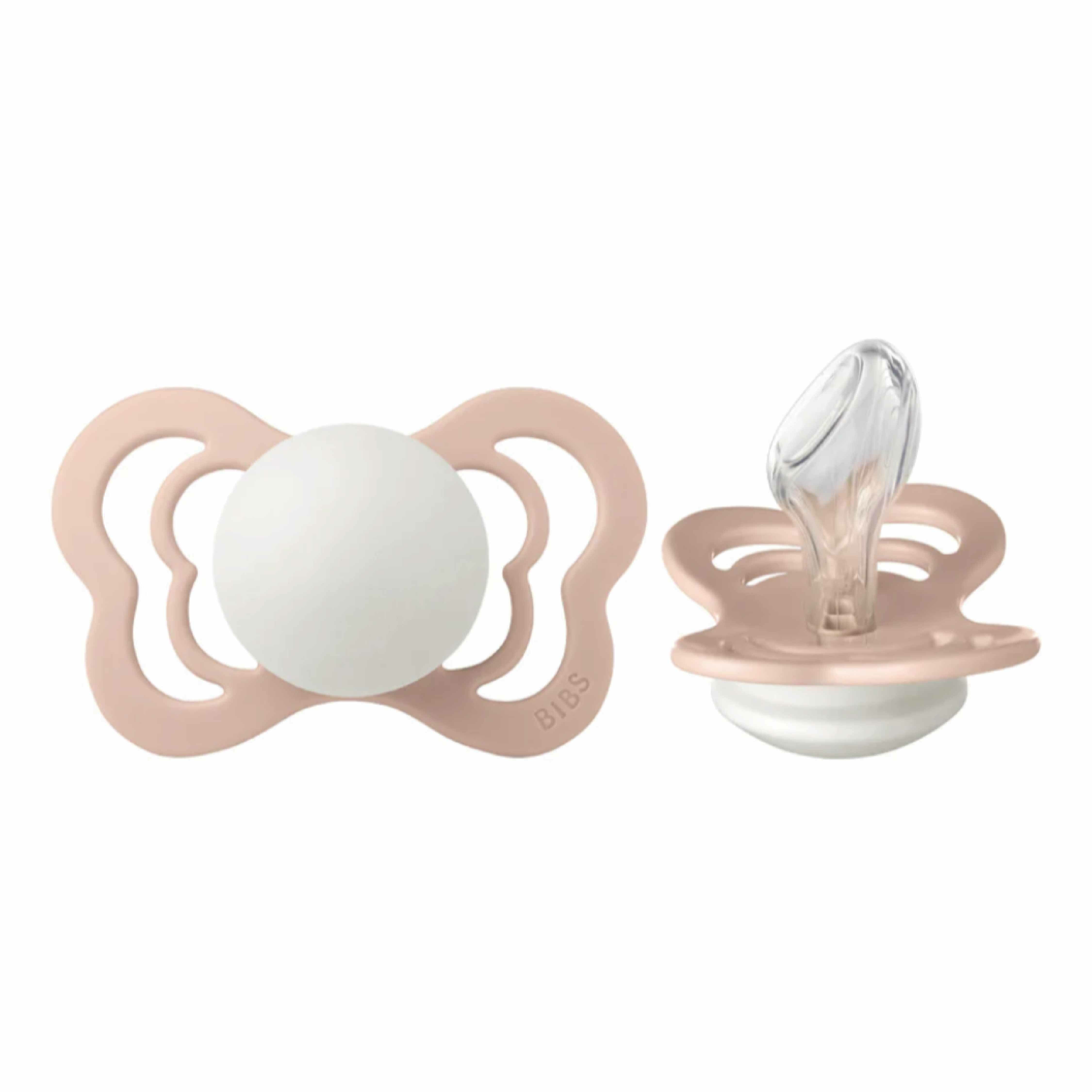 丹麥BIBS COUTURE拇指型矽膠奶嘴-夜光腮紅