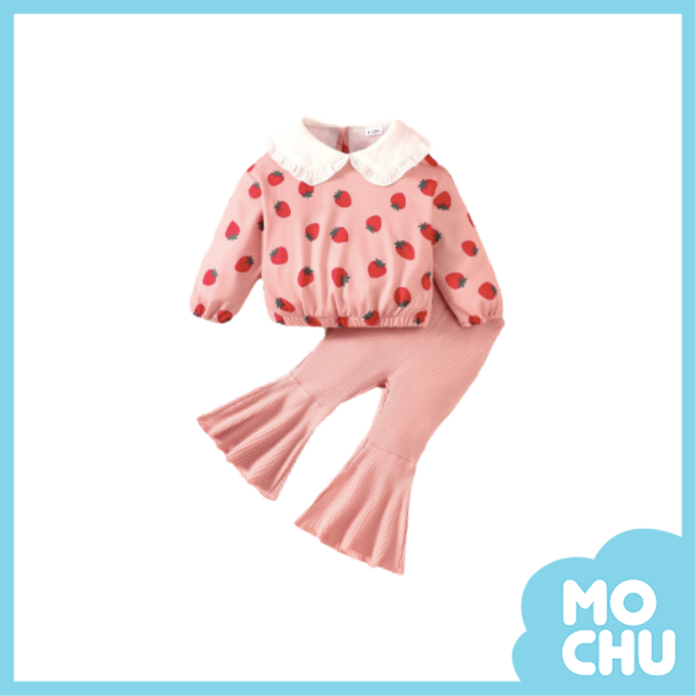 滿滿草莓喇叭褲套裝