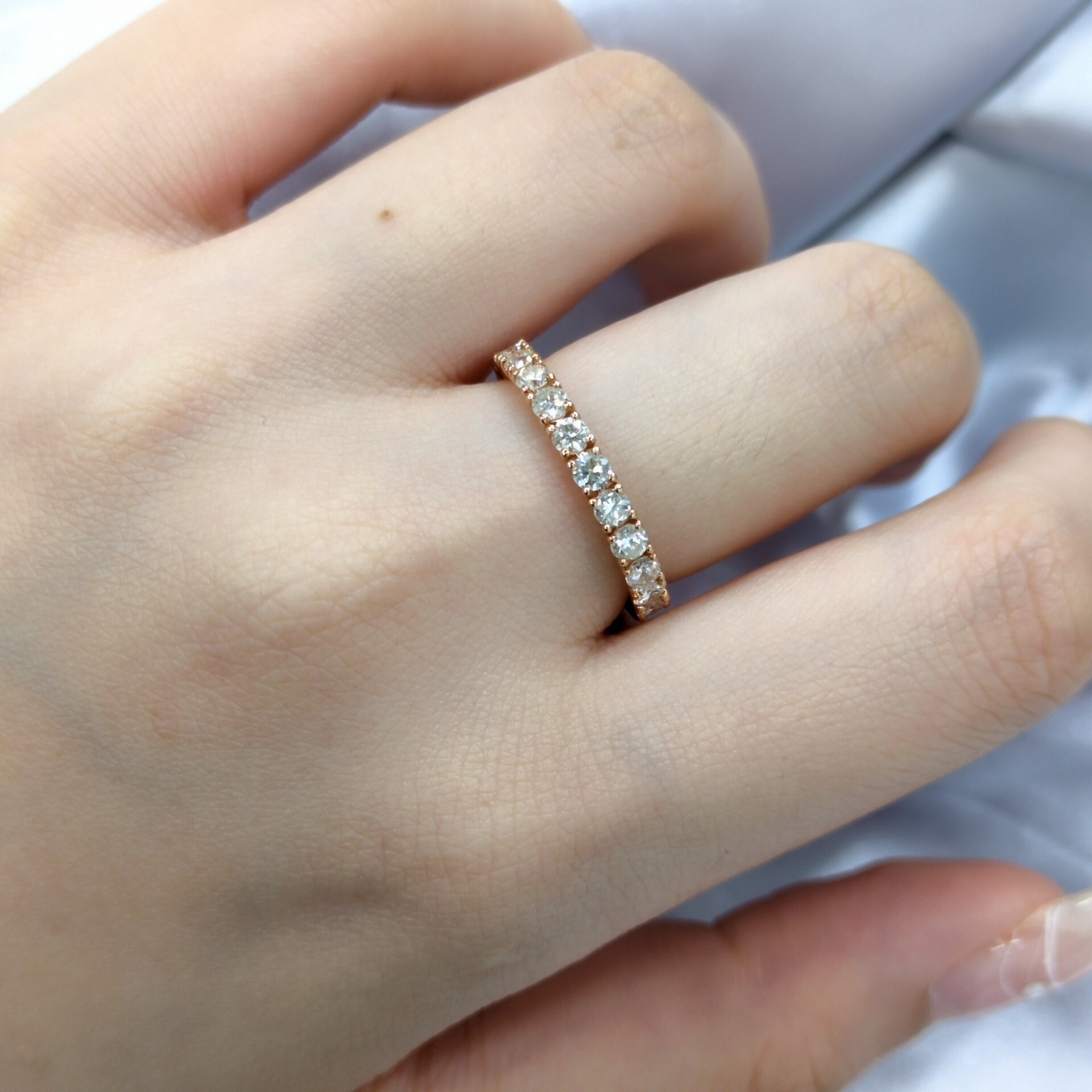 18K Rose Gold 1.30ct Diamond Eternity Ring