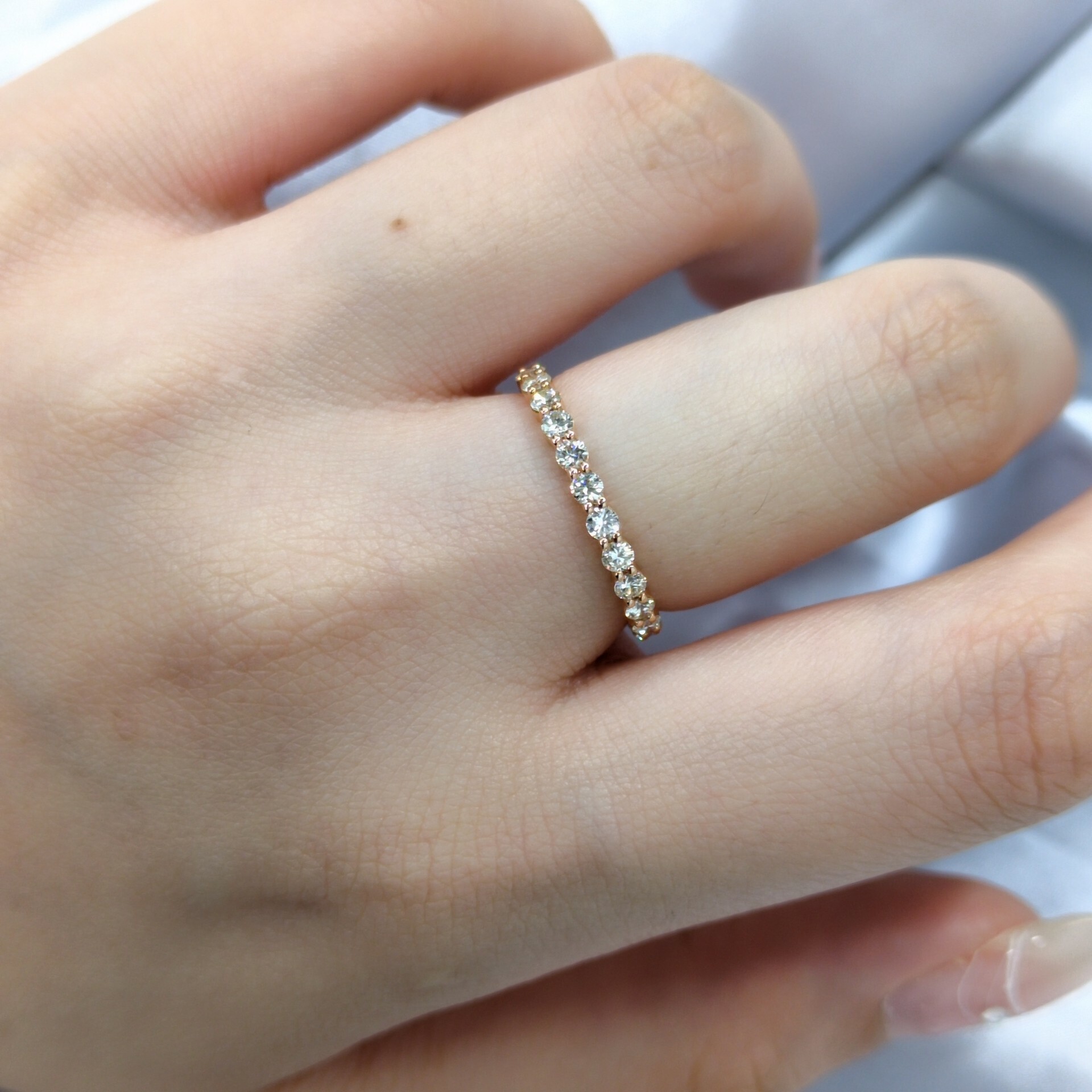 18K Rose Gold 0.81ct Diamond Eternity Ring