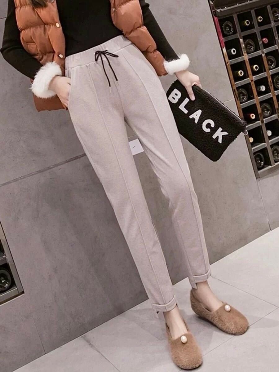 下缺角車線毛呢老爺褲