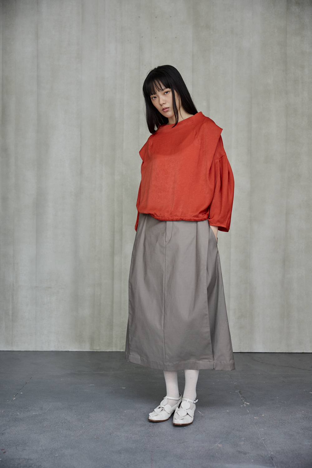 前片設計立體長裙