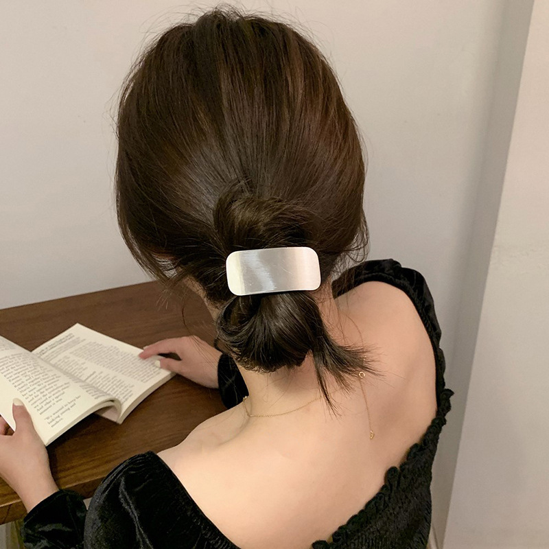 《5229》簡約方形金屬感髮圈