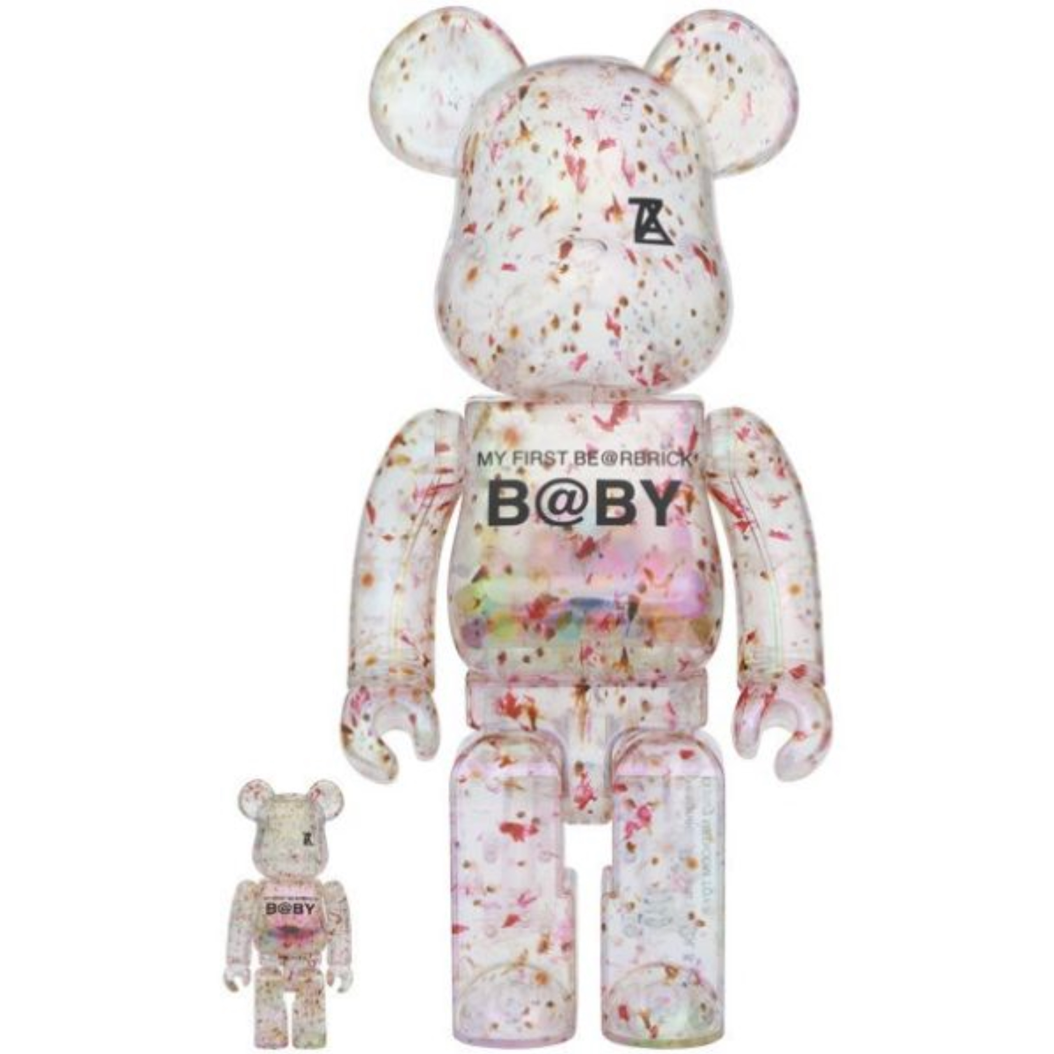 BE@RBRICK ANEVER 透明碎花 千秋 400% & 100%
