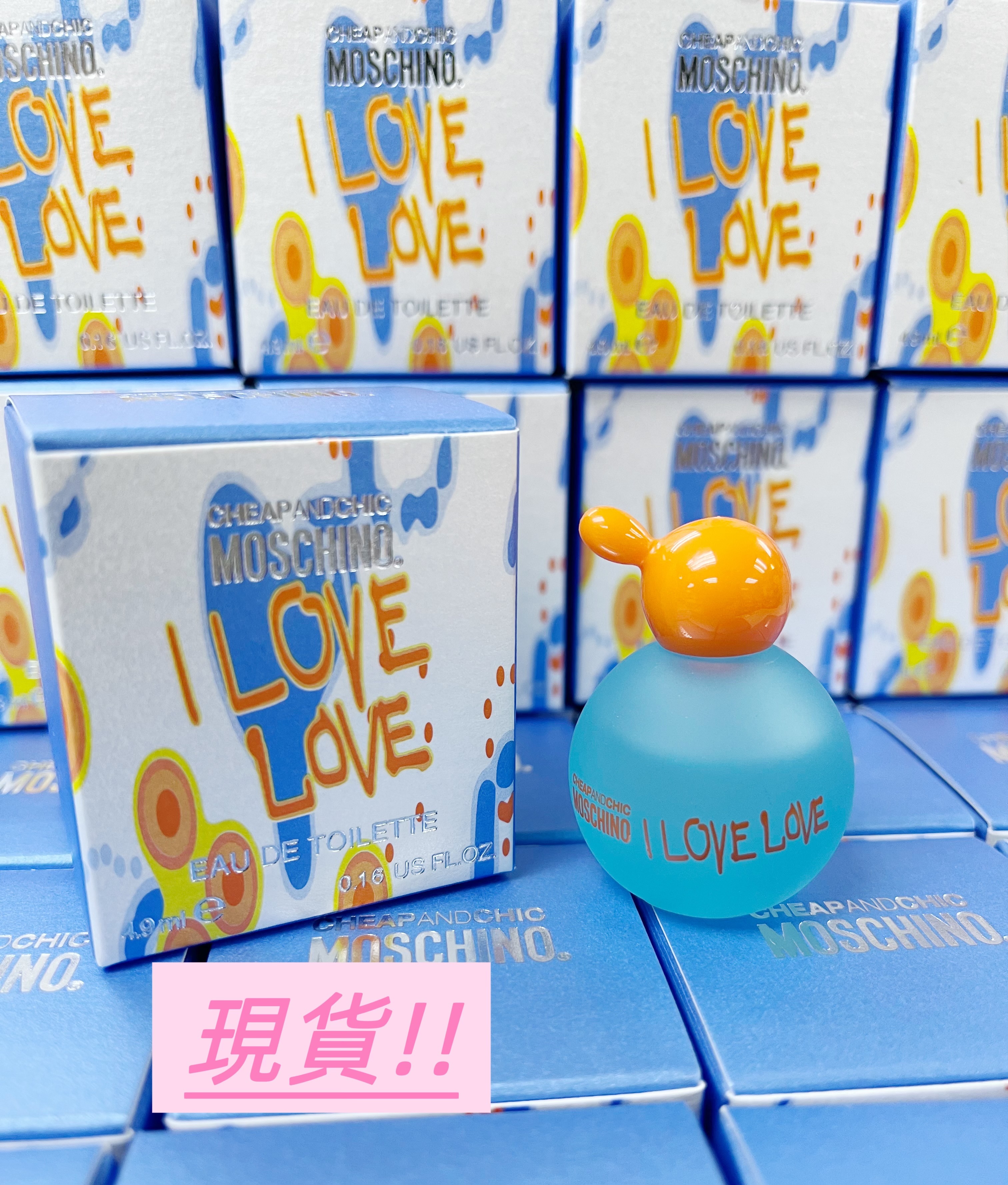 (現貨) MOSCHINO I LOVE LOVE EDT 我愛霧仙濃香水Q版4.9mL