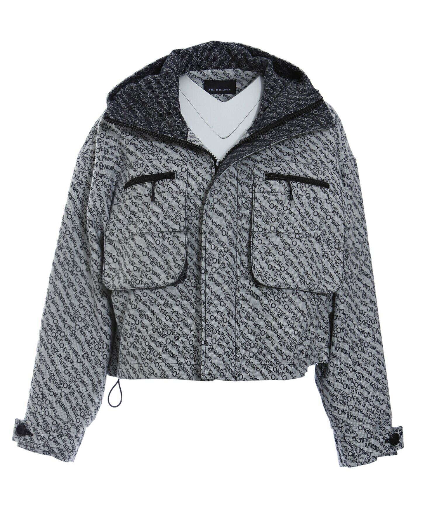 BD15023D1 logo字母印花連帽機能外套