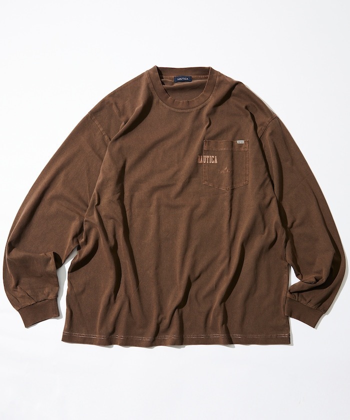 2024AW NAUTICA Garments Pigment Dyed Hidden Logo L/S Tee 水洗 口袋 長T 現貨