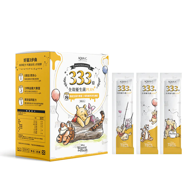 【迪士尼小熊維尼】AQUA C.花漾皙 333億全效優生菌PLUS⁺ ( 30包/60包 )