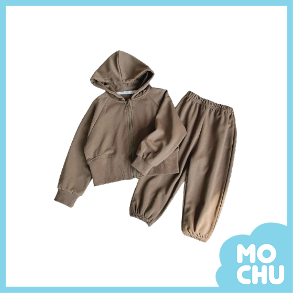 素色連帽休閒服套裝(四色)