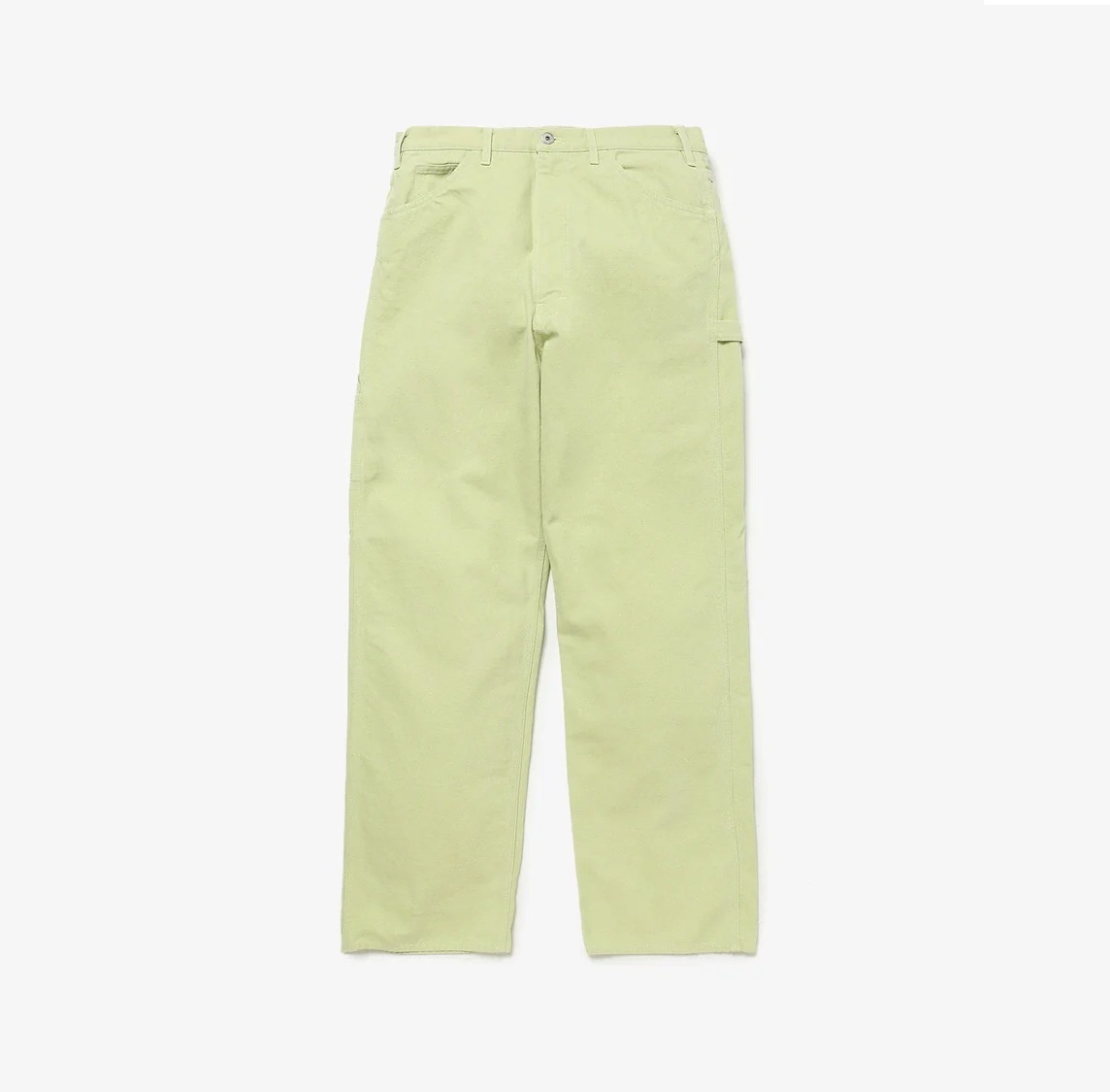 AURALEE 2024 A/W WASHED ORGANIC CANVAS PANTS - LIME GREEN PRE ORDER ITEM (預訂中)