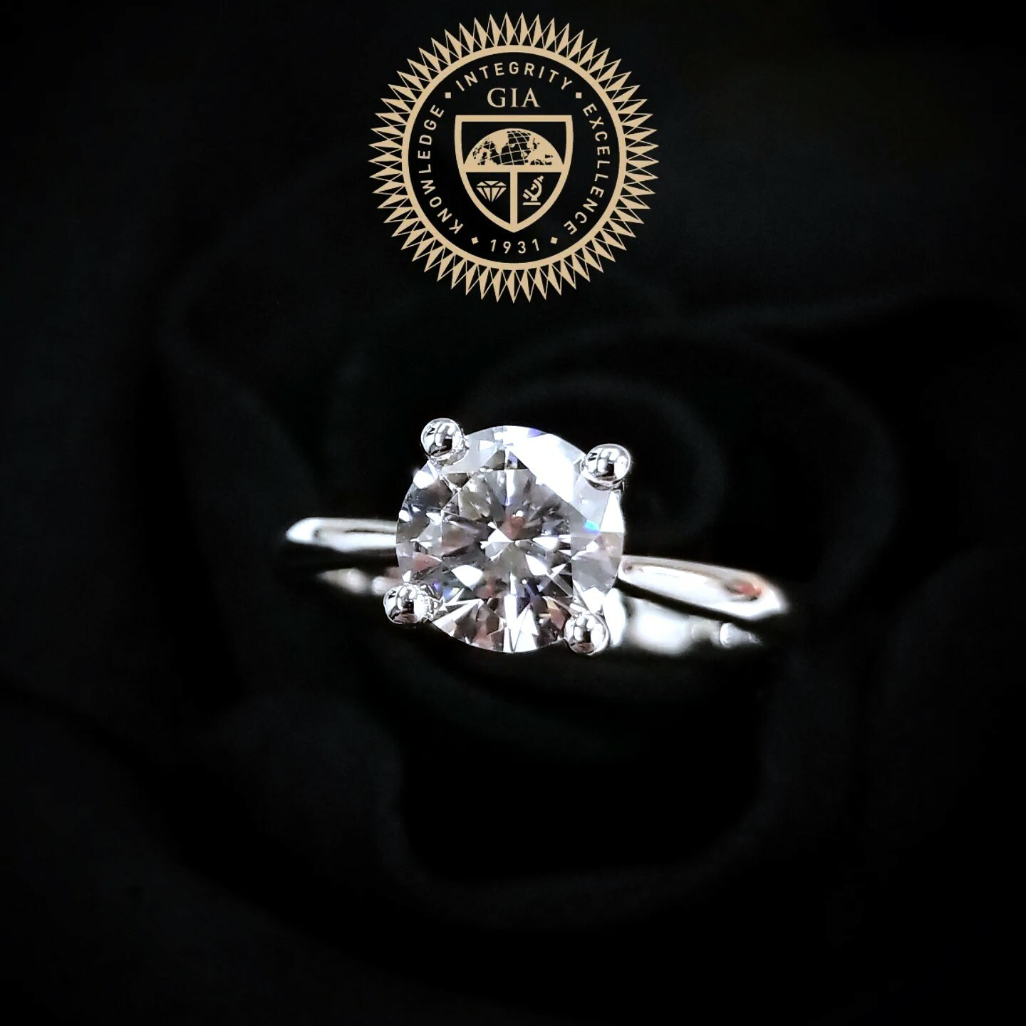 18K White Gold 1.19ct Diamond Ring