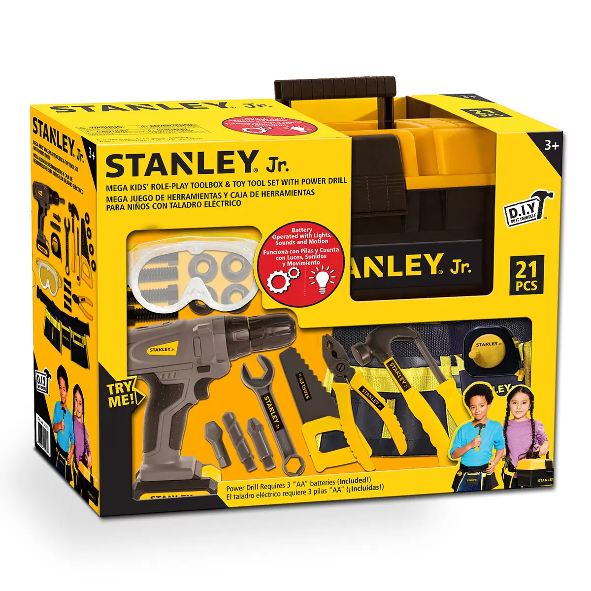 【美國STANLEY Jr.】 大全套工具箱套組(電動螺絲起子)