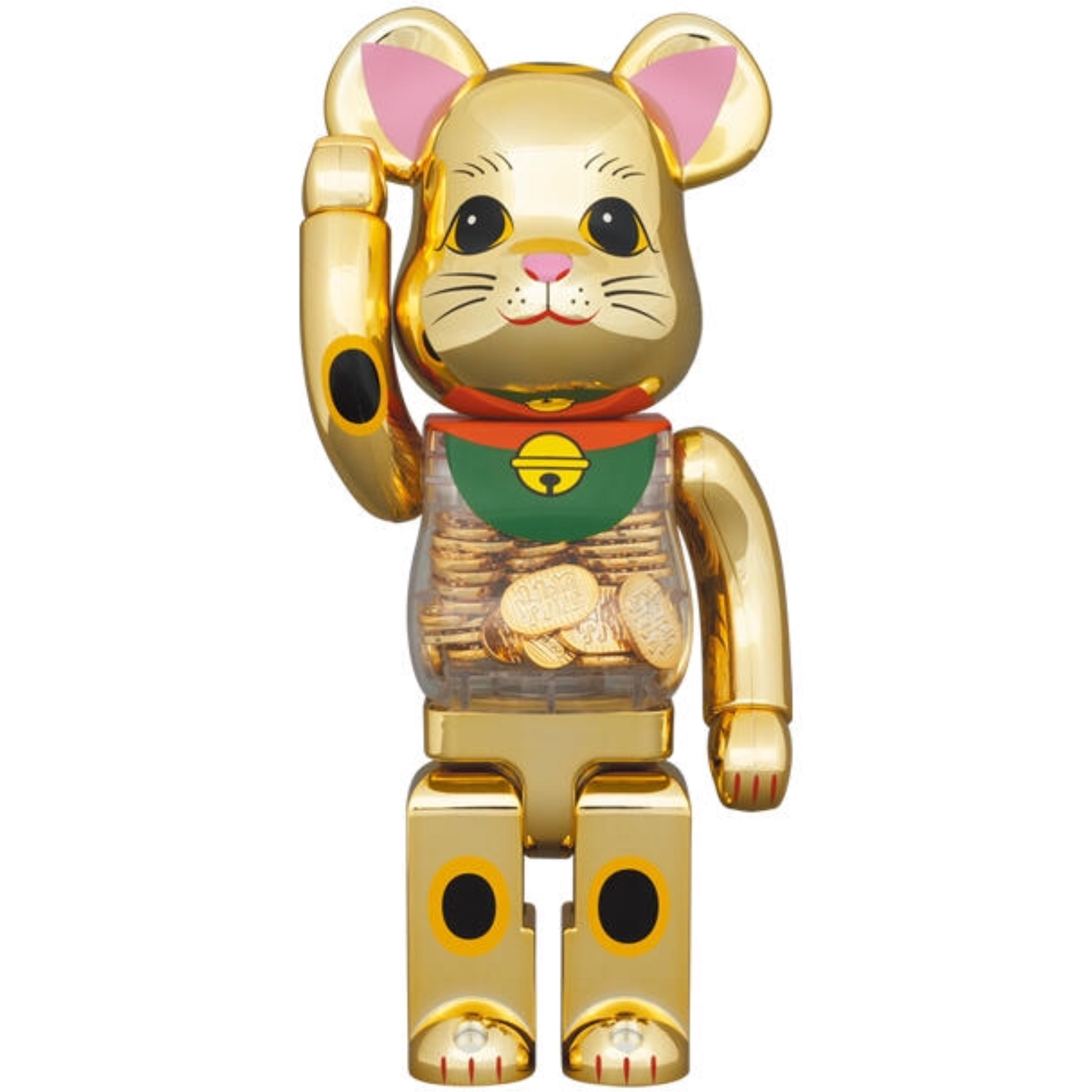 BE@RBRICK 金幣招財貓 小判 電鍍金 1000%