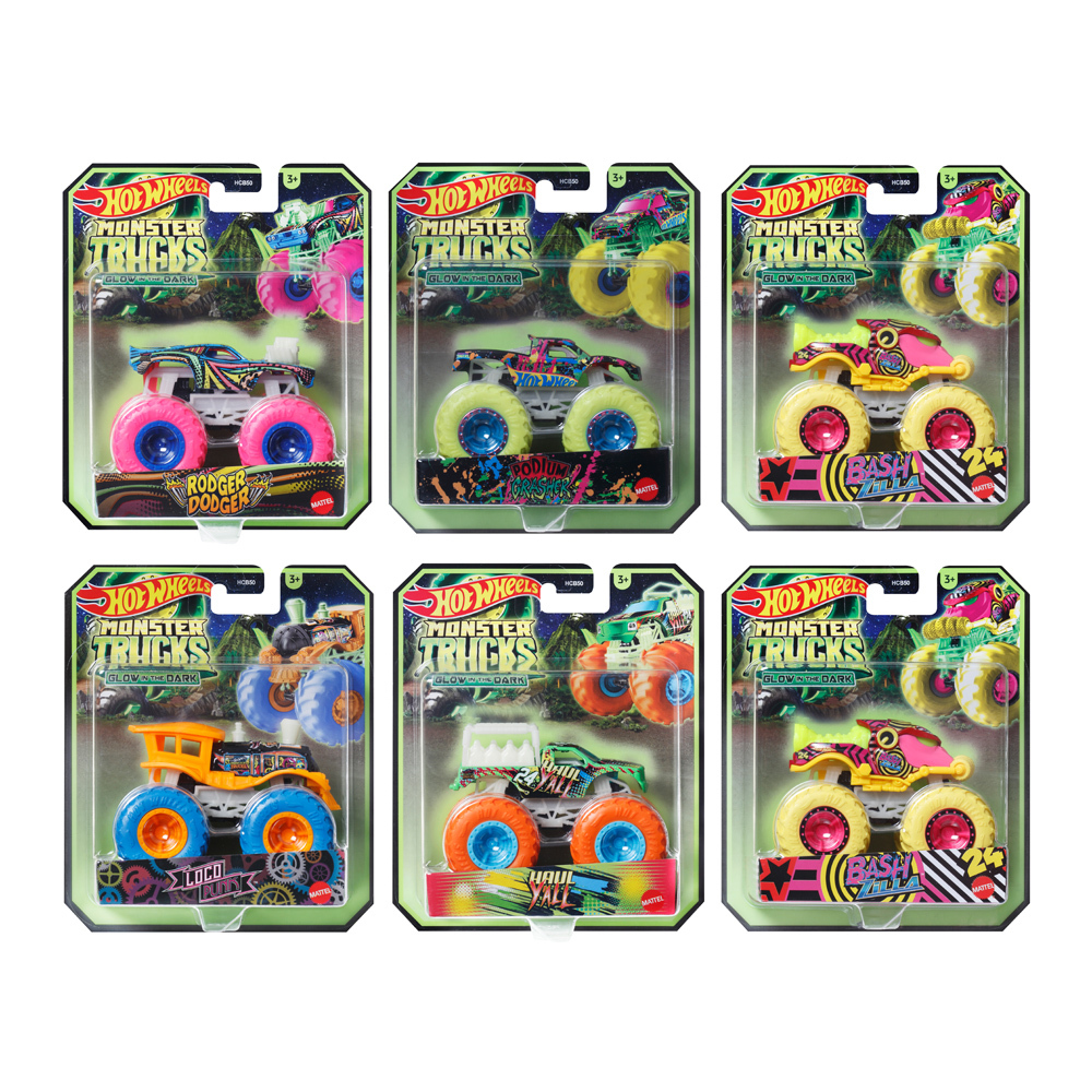 風火輪大腳車1:64夜光系列 原箱6入(N箱號)