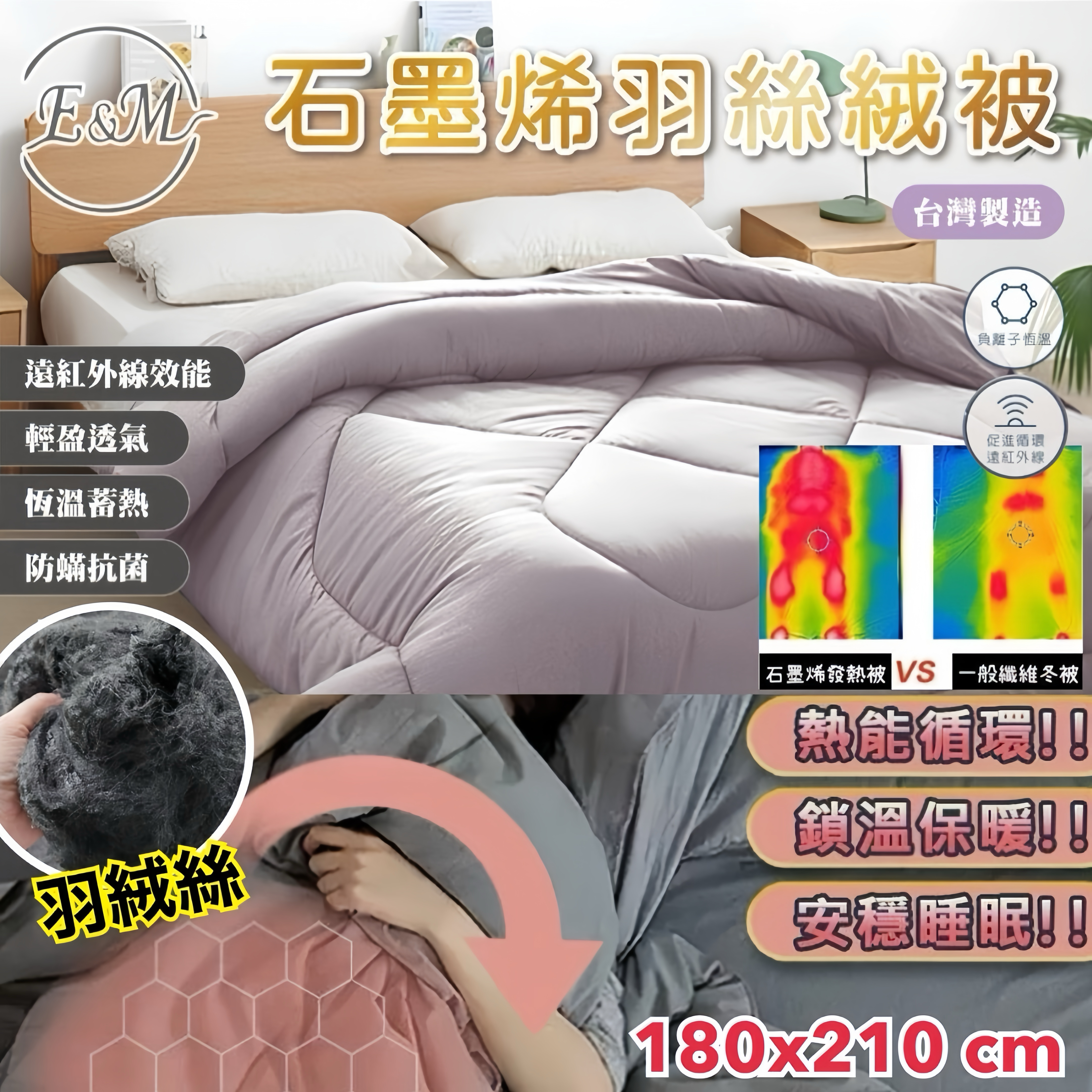 台灣製石墨烯羽絲被