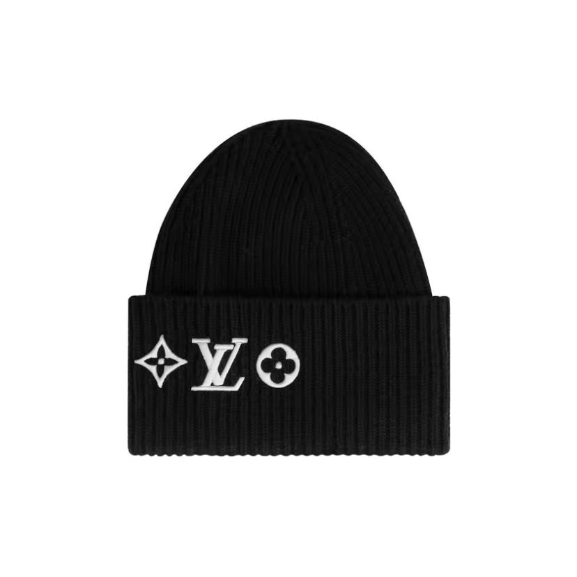 LOUIS VUITTON LV 花卉刺繡頭飾毛線冷帽