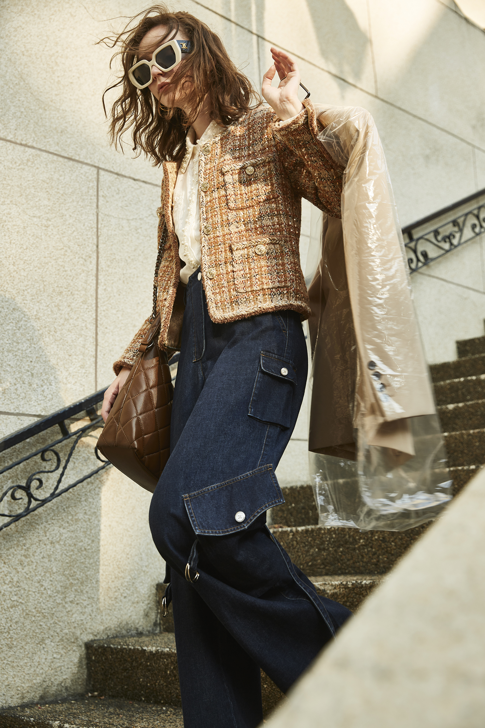 BD15102D1 巴黎暖陽粗花呢小香短版外套