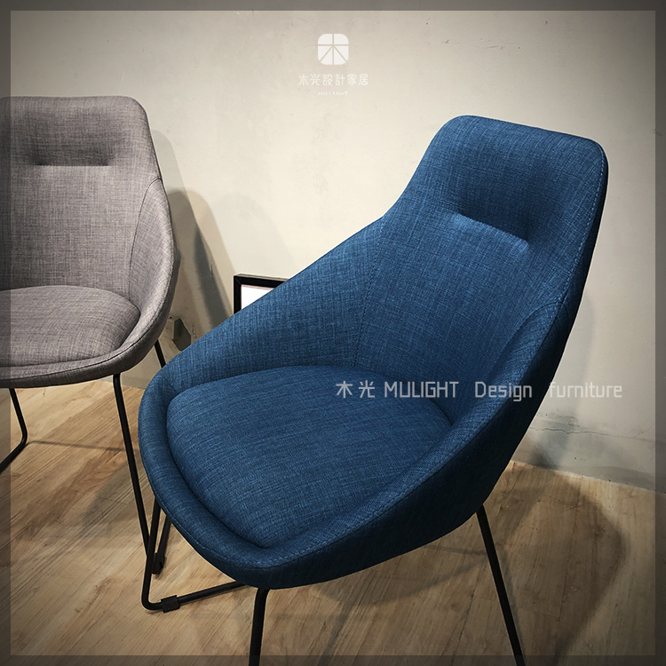 限時優惠-Jade格調包覆織布椅--藍色(僅此一張)