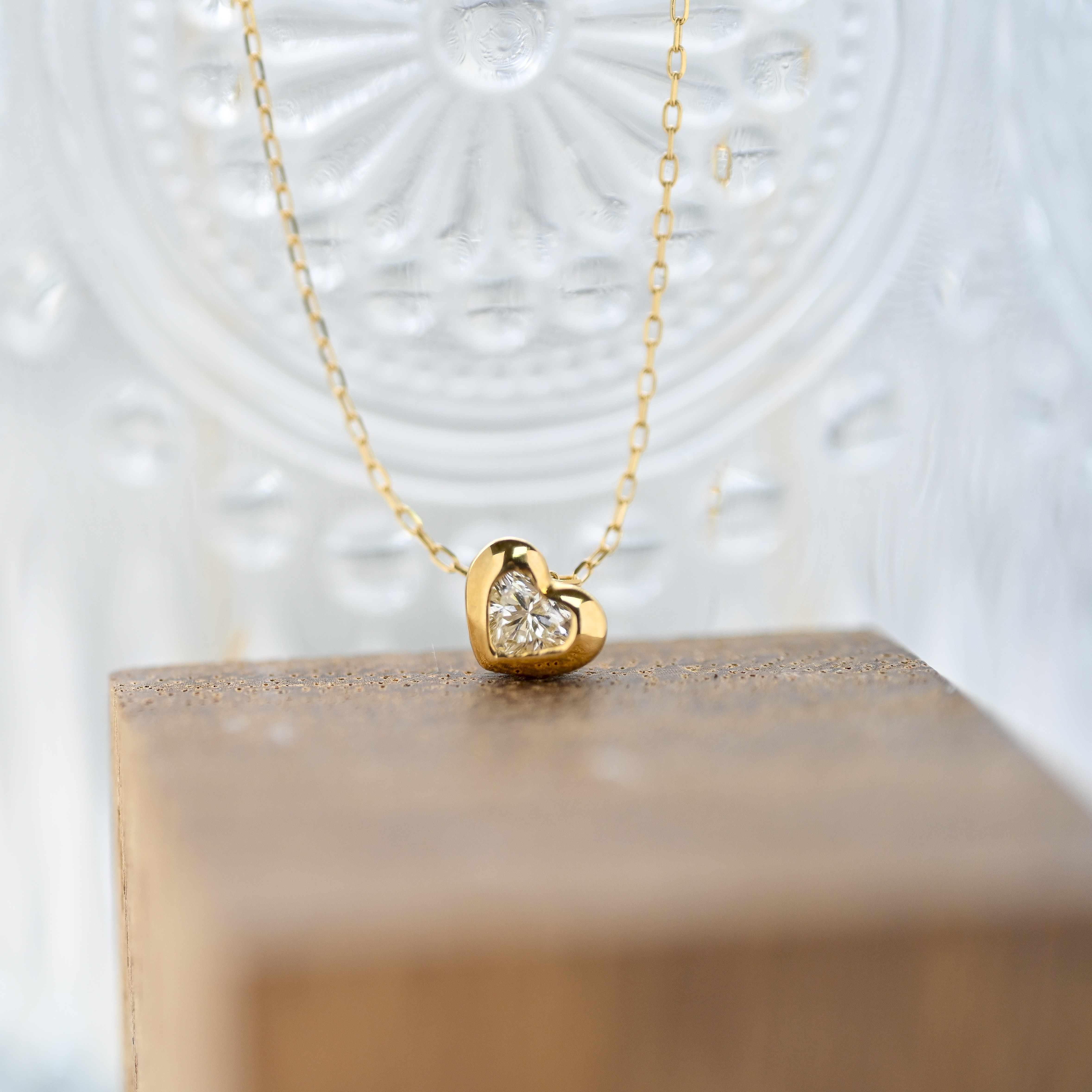 18K Heart Heart Diamond Necklace